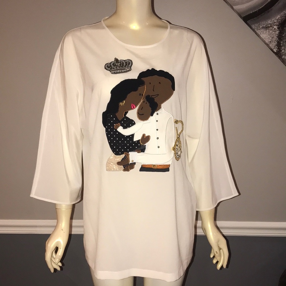 Dolce Gabbana DG Family silk top IT44 L New